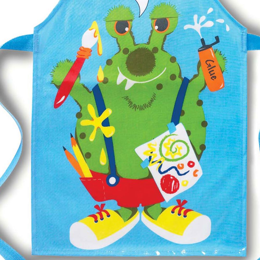 Kids Monster Apron Blue PVC by Cooksmart-81739