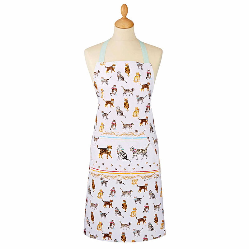 Cooksmart Cats on Parade Cotton Apron, Multi-Colour