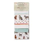 Cooksmart Cats on Parade Tea Towels, Multi-Colour, Pack of 3
