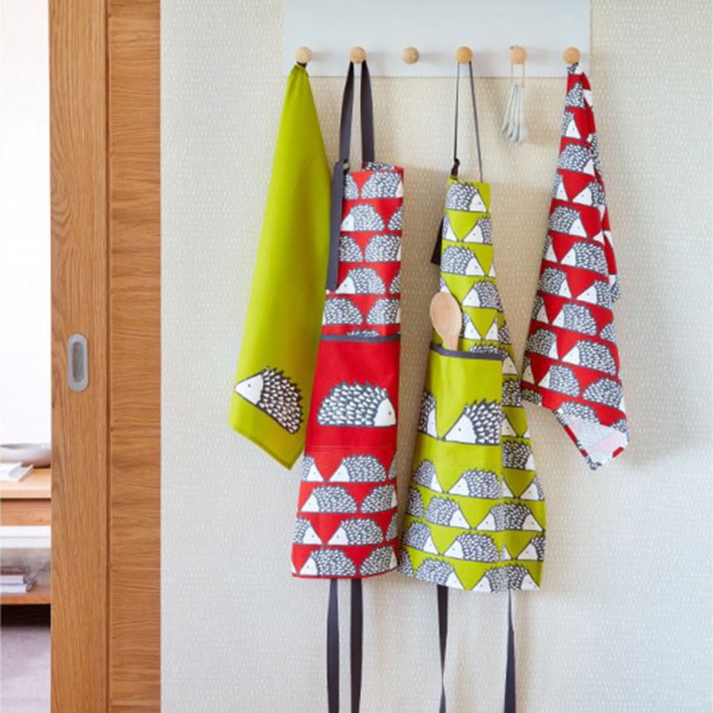 Scion Living Spike Set of 2 Tea Towels - Red-82008
