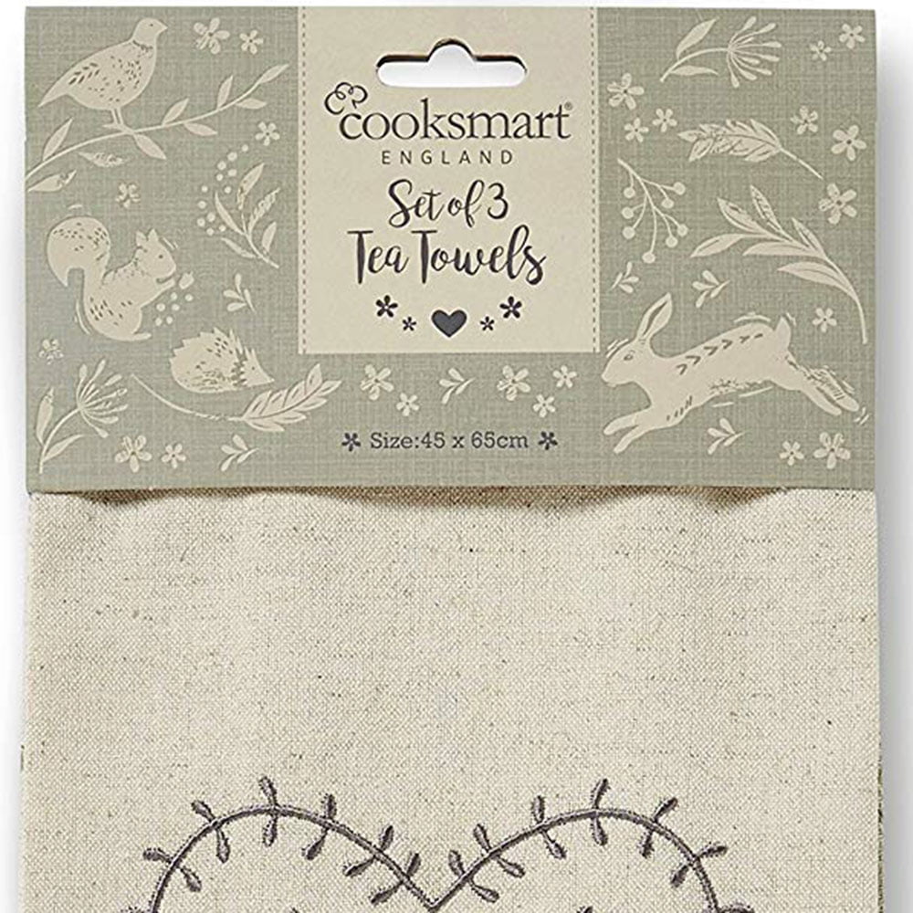Tea Towels Woodland Design Set of 3 by Cooksmart -2166