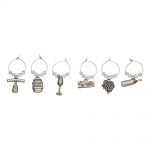 BarCraft Set of 6 Decorative Wine Charms-0