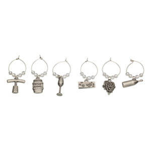 BarCraft Set of 6 Decorative Wine Charms-0