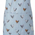 Cotton Apron Chickens Blue Farmers Kitchen Design from Cooksmart 100% Cotton Twill-82304