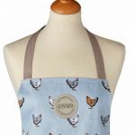 Cotton Apron Chickens Blue Farmers Kitchen Design from Cooksmart 100% Cotton Twill-82303