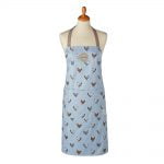 Cotton Apron Chickens Blue Farmers Kitchen Design from Cooksmart 100% Cotton Twill-0