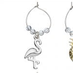 BarCraft Tropical Pineapple & Flamingo Wine Charms-82321