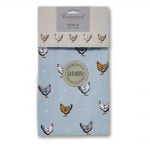 Cotton Apron Chickens Blue Farmers Kitchen Design from Cooksmart 100% Cotton Twill-82305