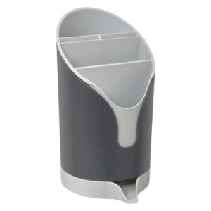 Grey Round Cutlery Drainer, by 5five-Simply Smart