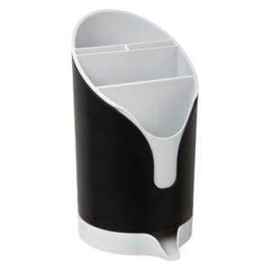 5five Round Black Cutlery Drainer with Removable Drip Tray