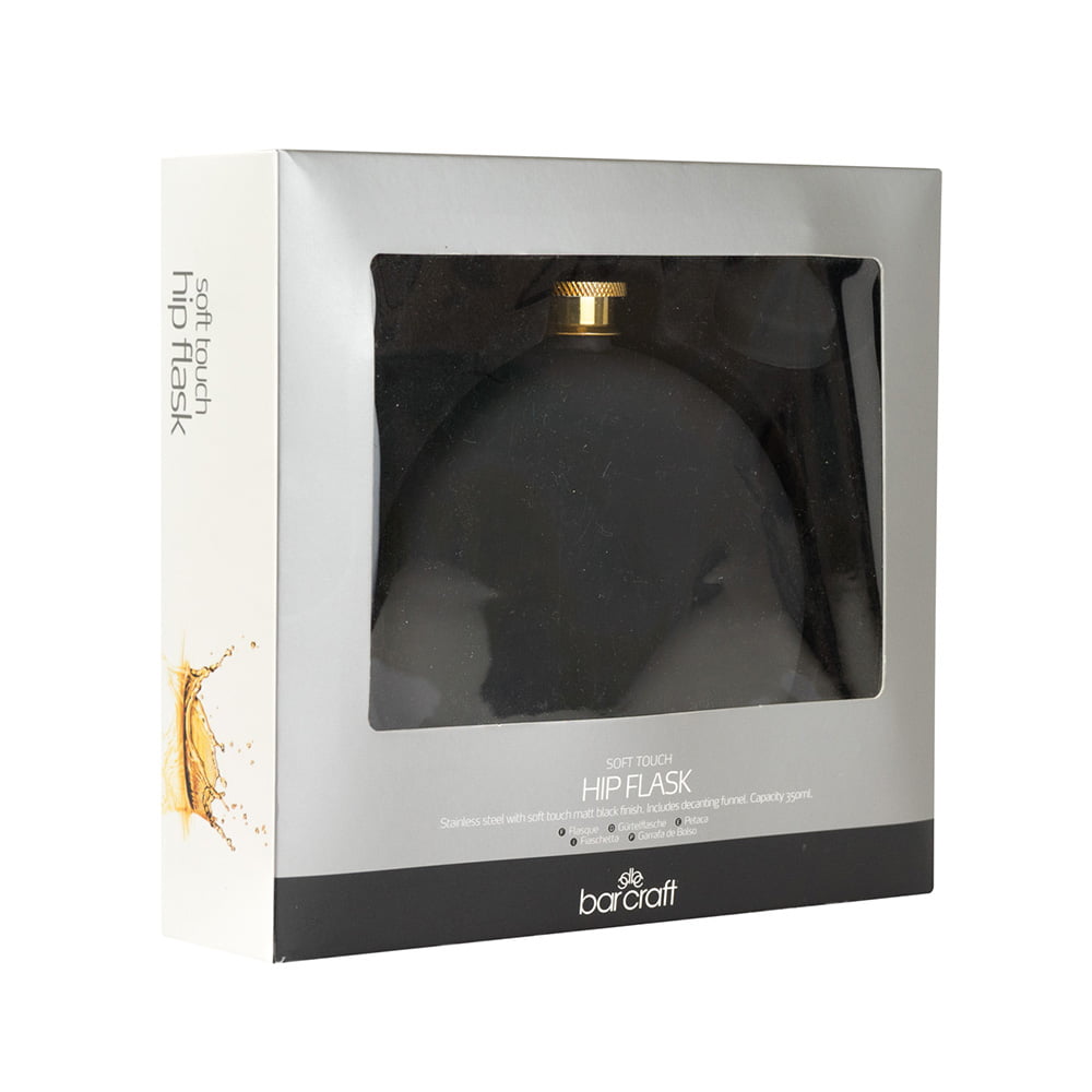 Hip Flask Stainless Steel Soft Touch 350ml BarCraft-79614