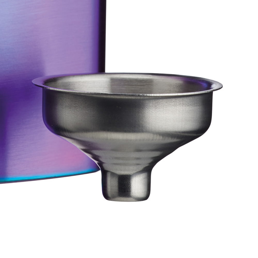 Hip Flask Exotic Rainbow with Easy Pour Funnel by BarCraft-79606
