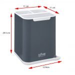 Grey Square Cutlery Drainer by 5Five - Simply Smart-82735