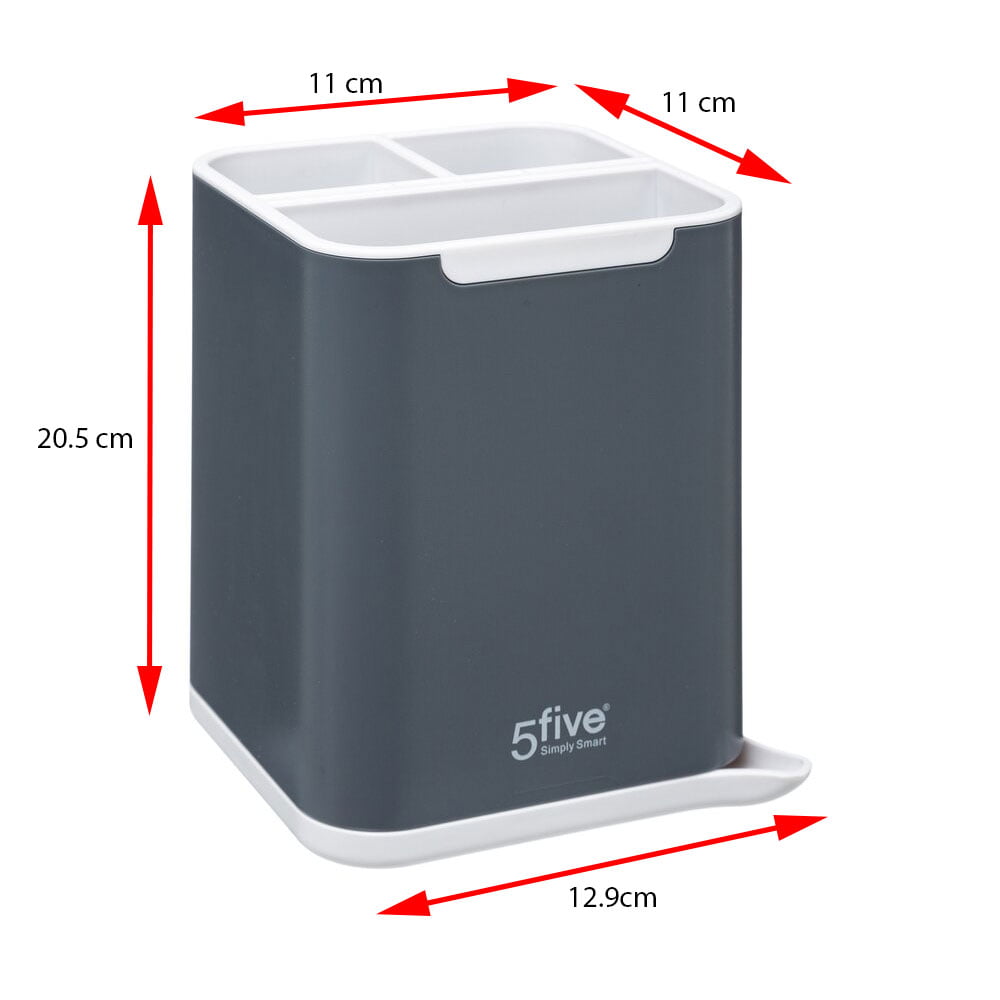Grey Square Cutlery Drainer by 5Five - Simply Smart-82735