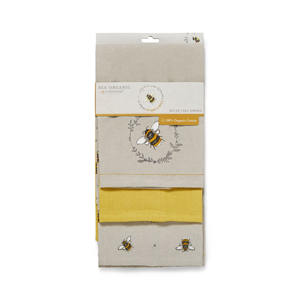 Tea Towels BUMBLE BEES 3 Pack from Cooksmart -0