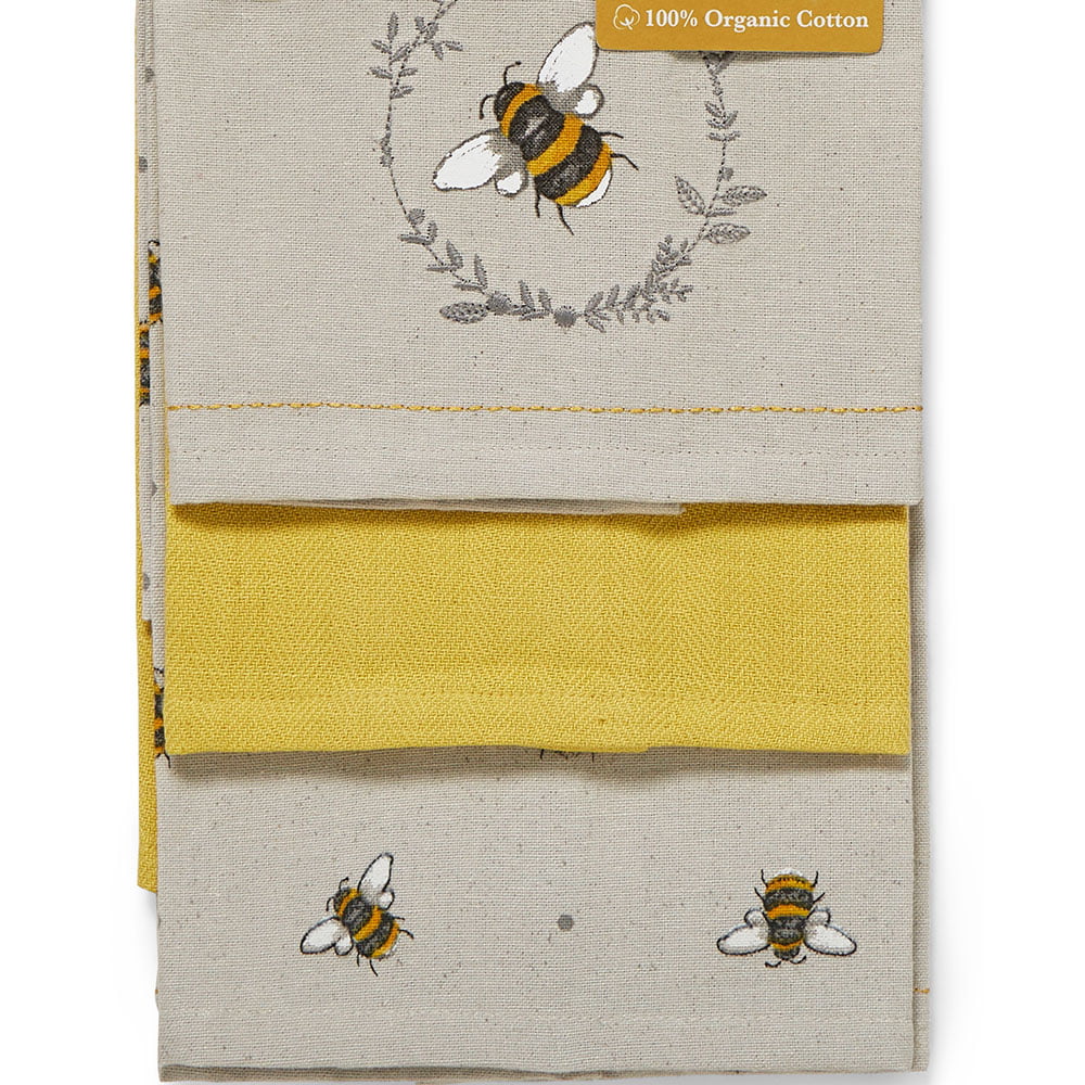 Tea Towels BUMBLE BEES 3 Pack from Cooksmart -82687