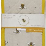 Double Oven Glove BUMBLE BEES Design by Cooksmart 100% Cotton Outer-82549