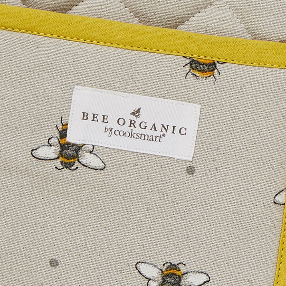 Double Oven Glove BUMBLE BEES Design by Cooksmart 100% Cotton Outer-82548