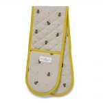 Double Oven Glove BUMBLE BEES Design by Cooksmart 100% Cotton Outer-0