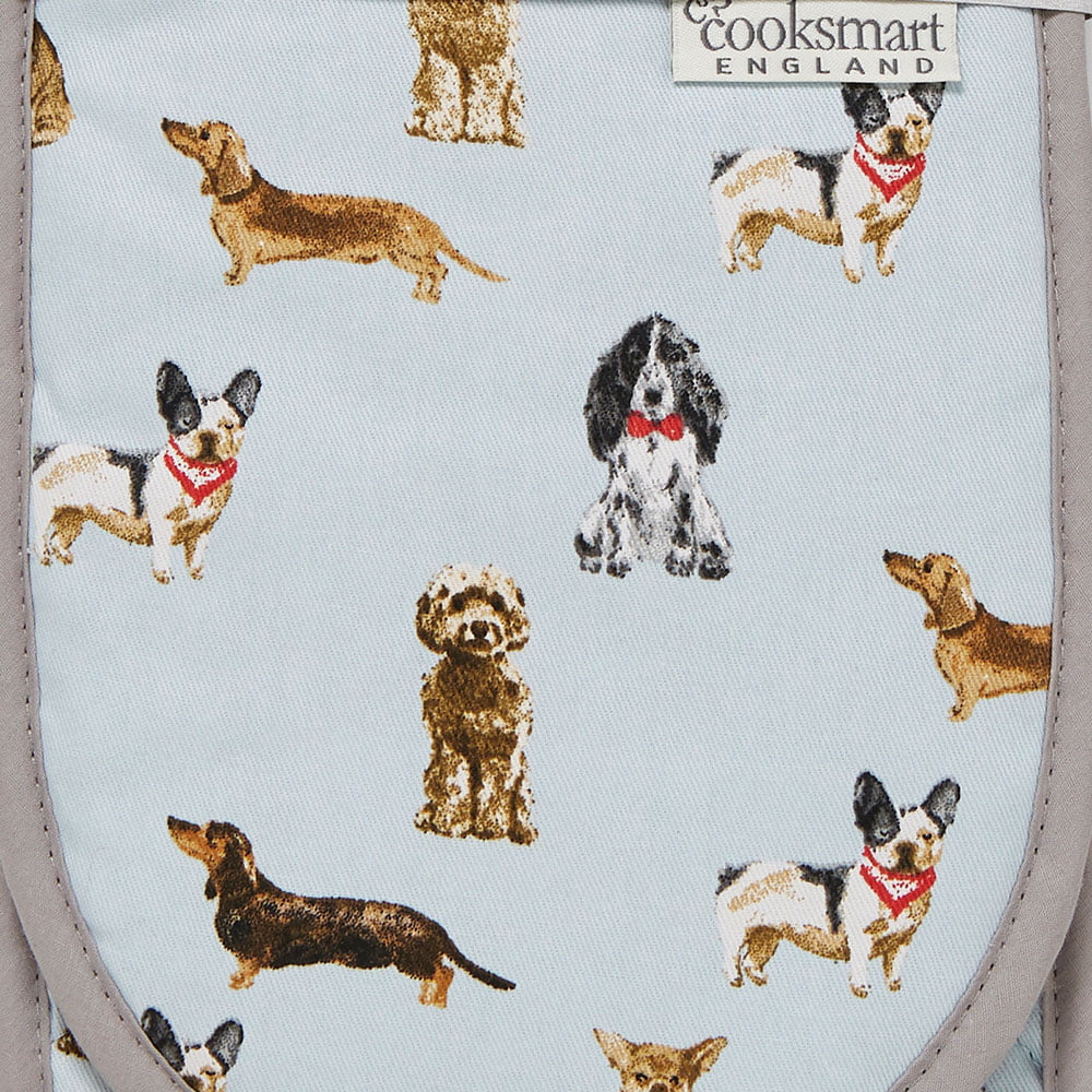 Double Oven Glove Curious Dogs from Cooksmart -82536