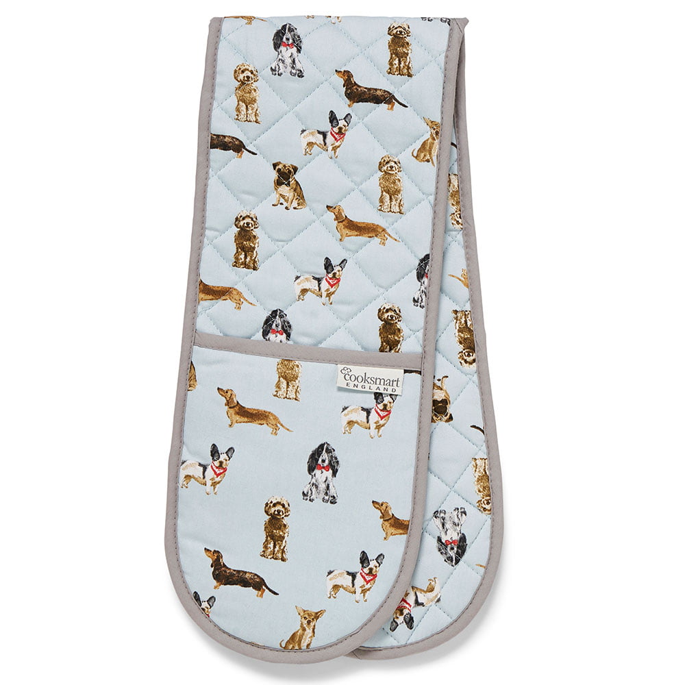 Double Oven Glove Curious Dogs from Cooksmart -0
