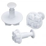 Set of 3 Pansy Fondant Plunger Cutters Sweetly Does It -0