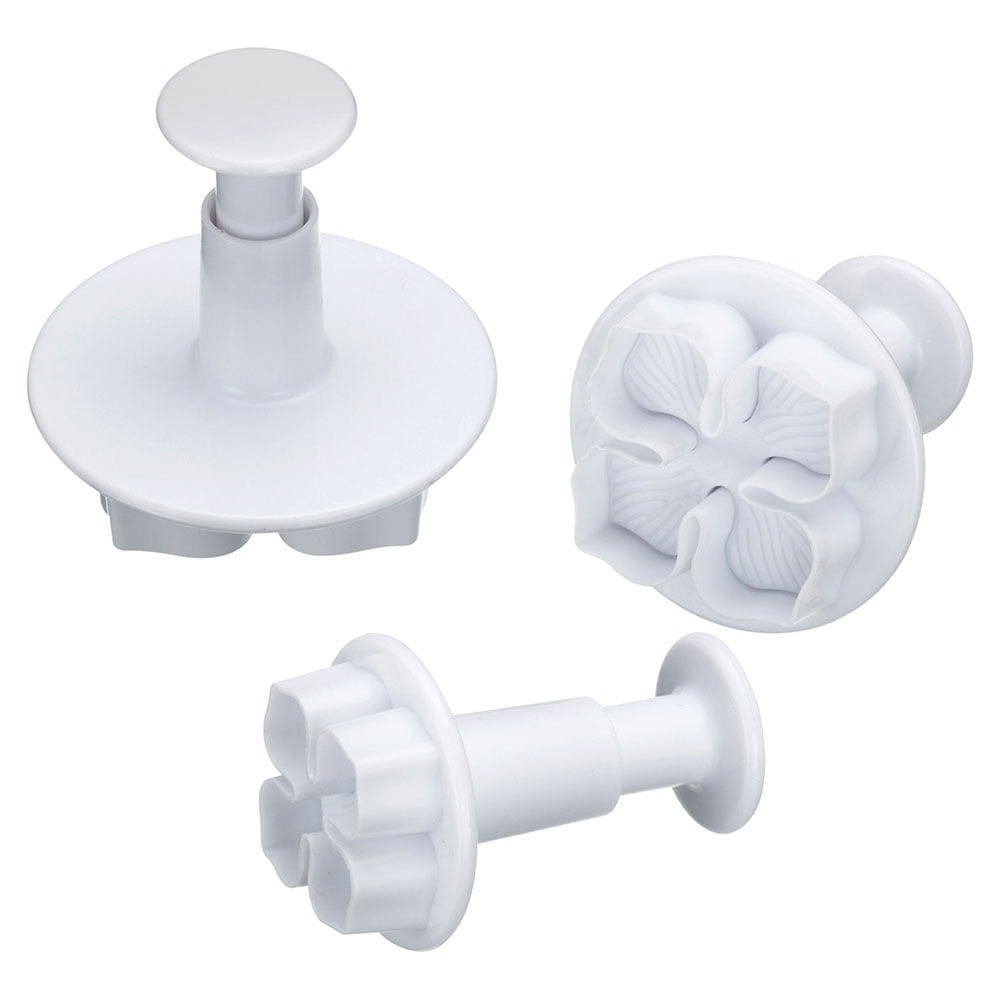 Set of 3 Pansy Fondant Plunger Cutters Sweetly Does It -0