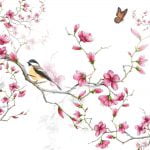 Luxury Paper Napkins Bird and Blossom 33x33cm by Ambiente-0