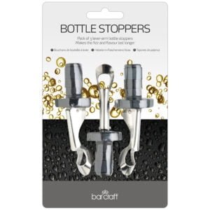 Lever Arm Bottle Stoppers and Openers pack of 3 BarCraft