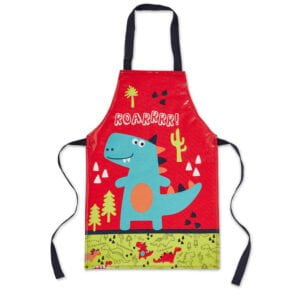 Children's Dinosaur Apron Red PVC By Cooksmart