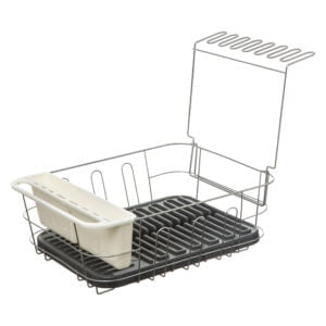 5five Dish Drainer with Removable Draining Tray Grey