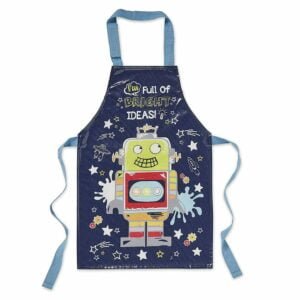 Robot Children's Apron Blue PVC by Cooksmart Kids