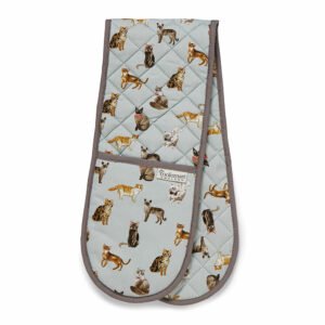 Double Oven Glove Curious Cats by Cooksmart
