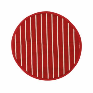 Rushbrookes Butchers Stripe Hob Cover - Red