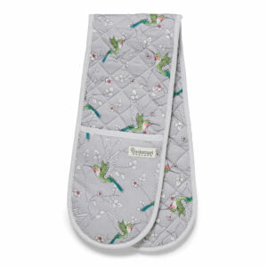 Double Oven Glove HUMMINGBIRDS Design by Cooksmart 100% Cotton Outer
