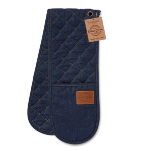 Denim Double Oven Glove Oxford Denim from Cooksmart