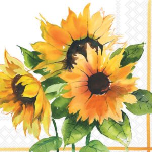 Ambiente Paper Napkin Girasoli Sunflowers 33 x 33cm Pack of 20