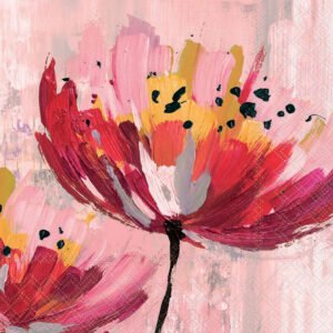 Ambiente Paper Napkin Art flower 33cm x 33cm, Pack of 20