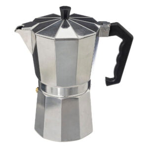 Italian Moka Pot Coffee Maker LUCA Silver 9 Cup