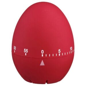 Soft Touch Mechanical 60 Minute Kitchen Timer, in Red or Grey